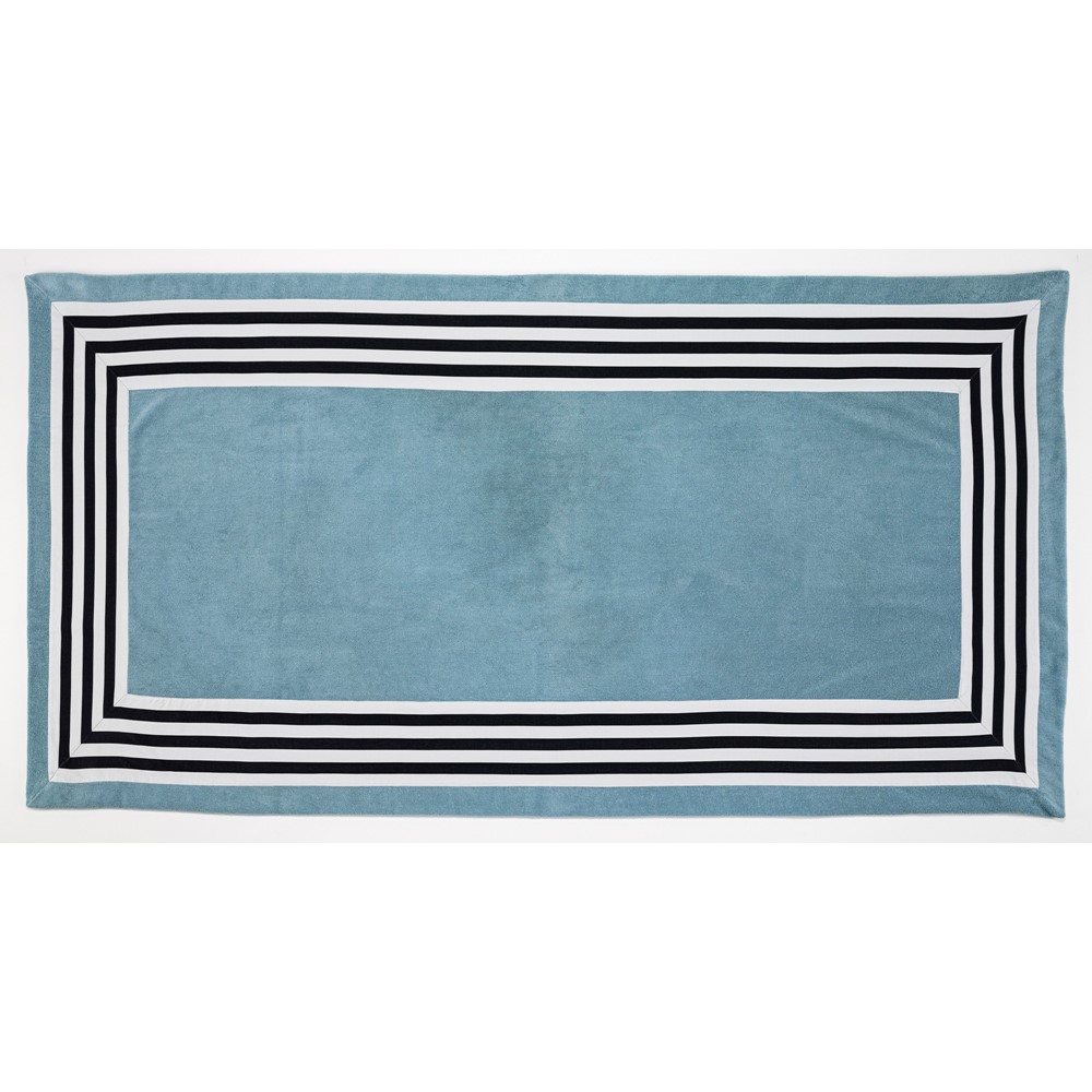 Cannes Egyptian Cotton Beach Towels 309 by Designer Abyss & Habidecor in Atlantic Blue